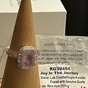 BP Joy in the Journey Purple Kunzite Silver Plated Ring RG39454 Size 10